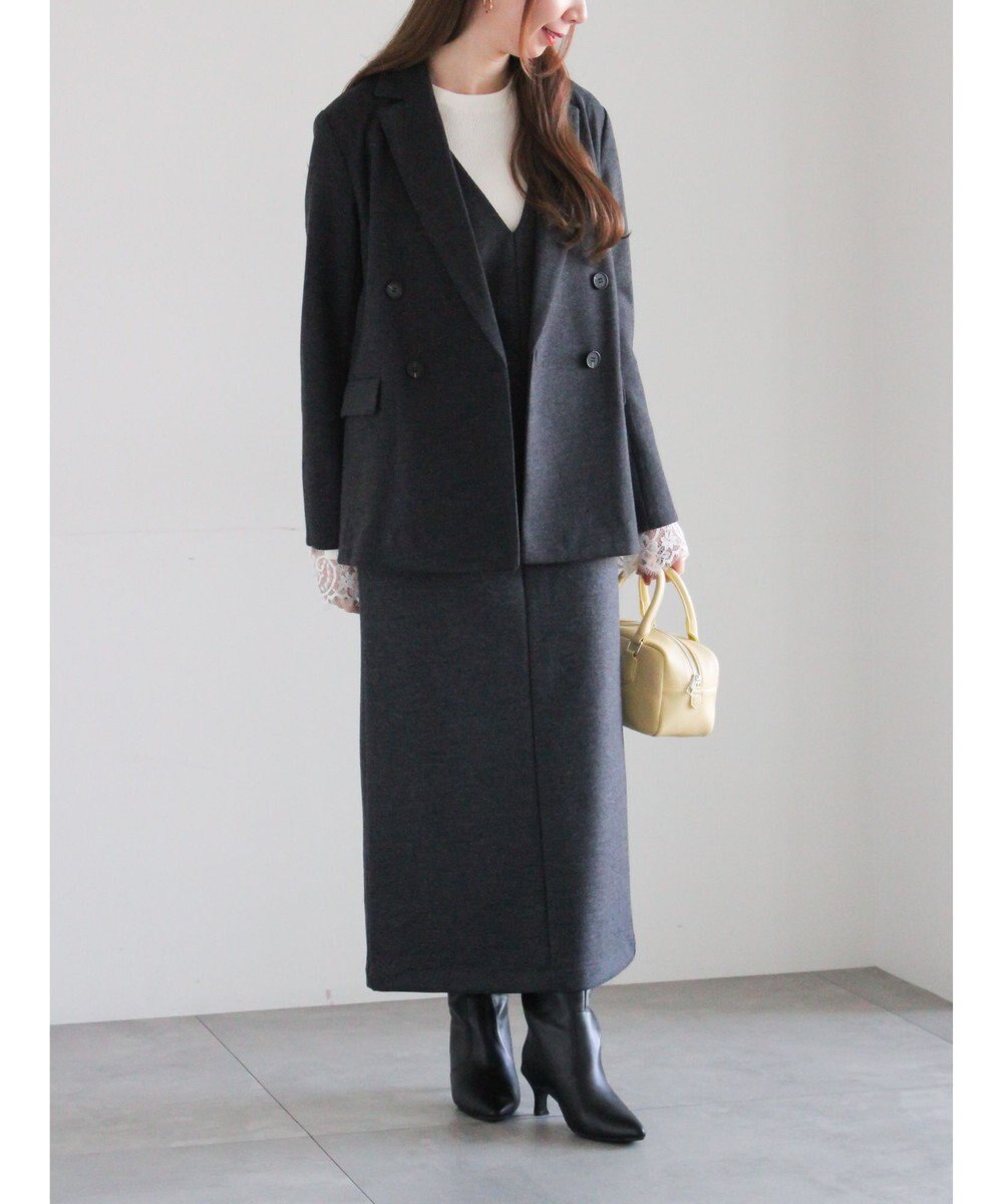 Te chichi ウール混ジャージージャンパースカート 