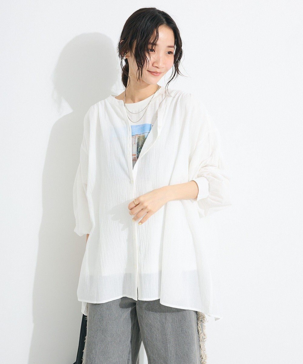 CRAFT STANDARD BOUTIQUE ジョーゼットスキッパーシャツ 