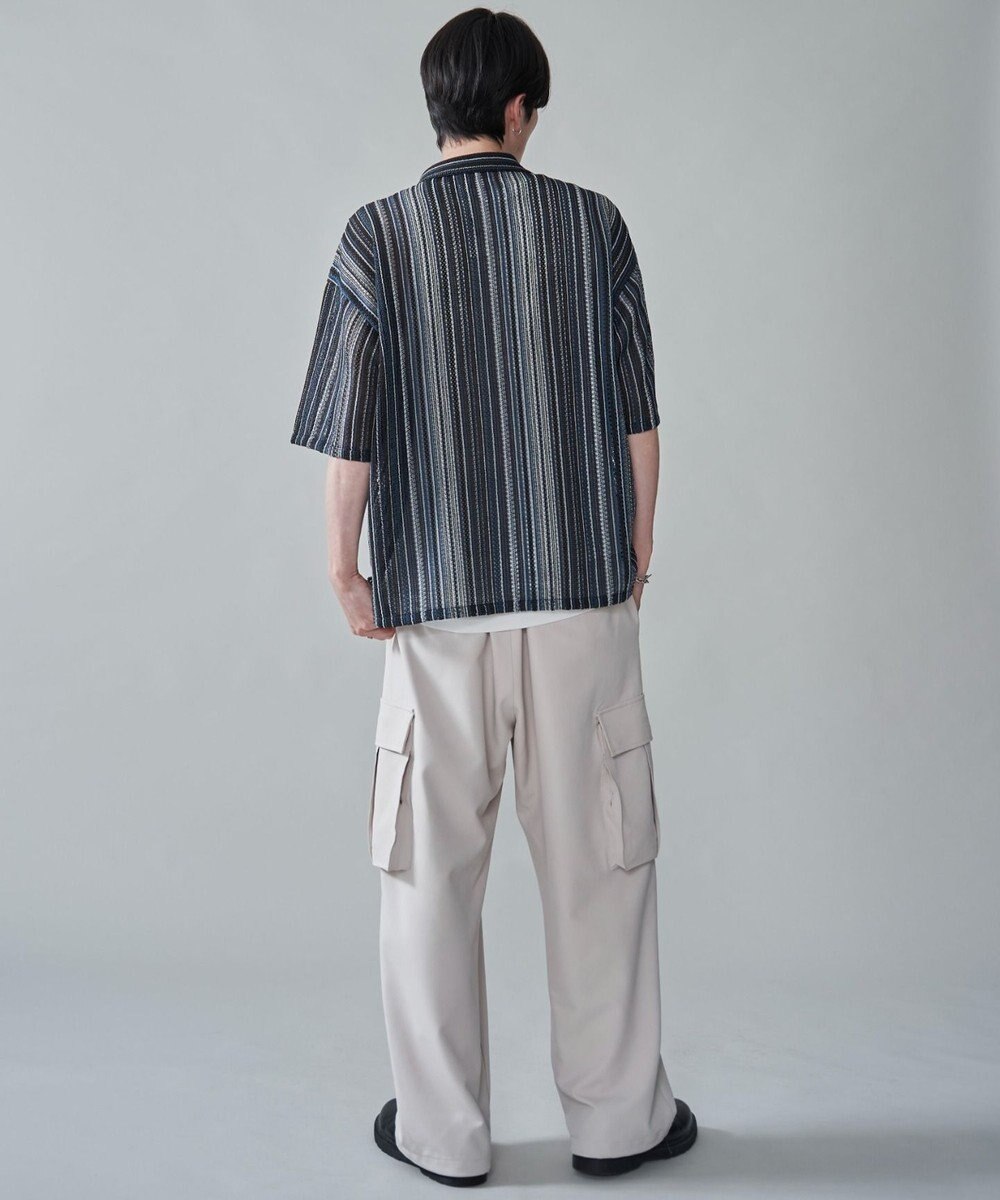 WEGO ストライプメッシュBIGシャツ（SS） 