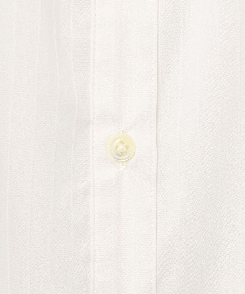 J.PRESS LADIES L 【洗える】BEZ ストライプ フリルネック ブラウス 