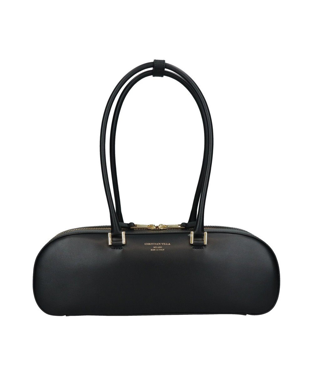 INTER-CHAUSSURES 【CHRISTIAN VILLA】レザーワイドミディアムショルダーバッグ 