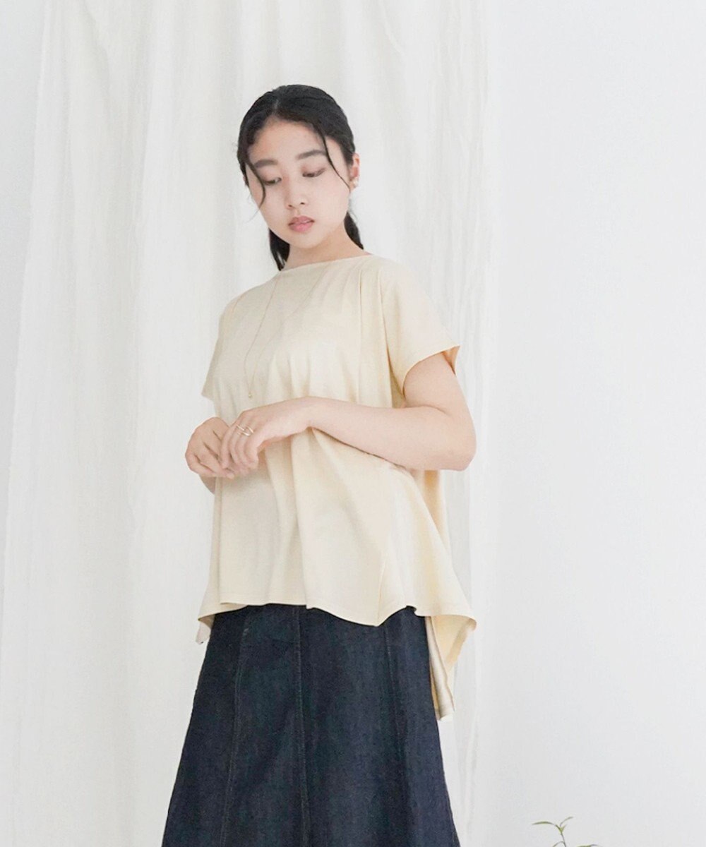 洗える しなやか光沢感 草木染め 肌触りの良いテンセルコットン スクエアtシャツ Kiso ファッション通販 公式通販 オンワード クローゼット