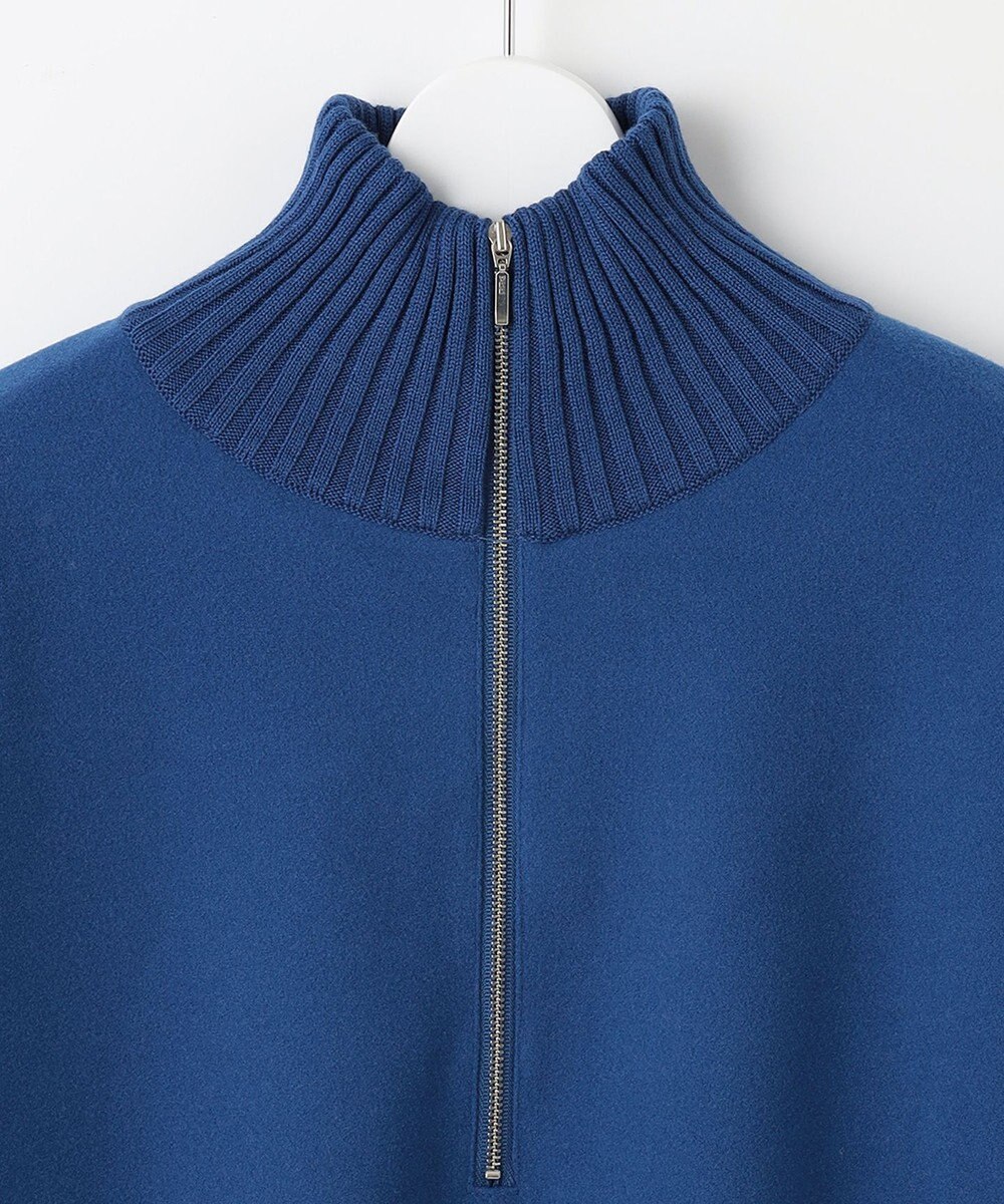 J.PRESS LADIES L ニードルパンチ ハーフジップ カットソー 