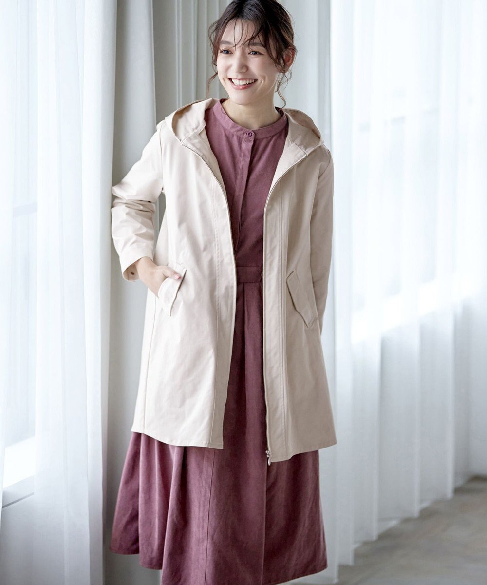 Tiaclasse 【洗える】ミドル丈マウンテンコート 