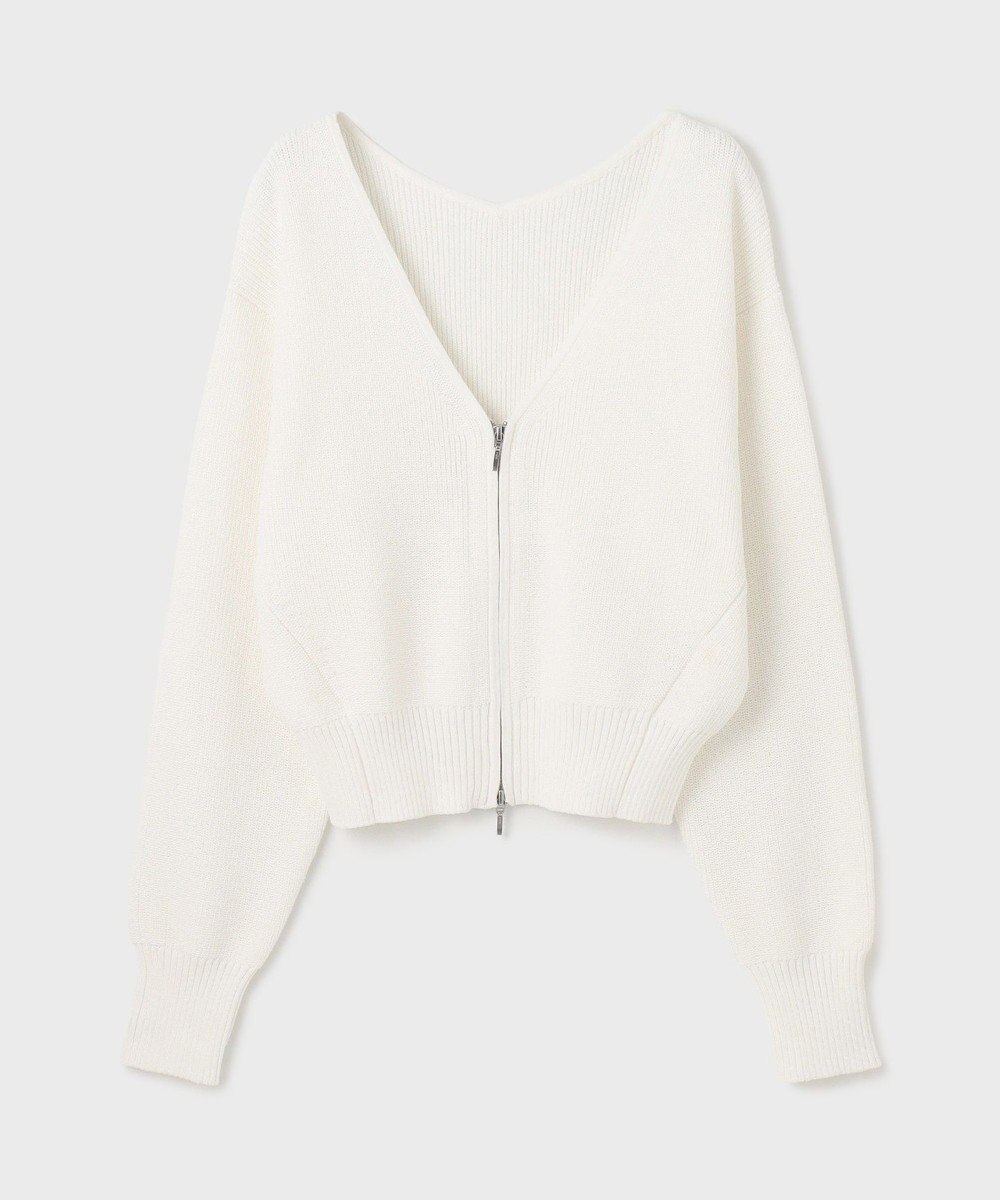 GRACE CONTINENTAL ハイゲージ畦ニットカーディガン 