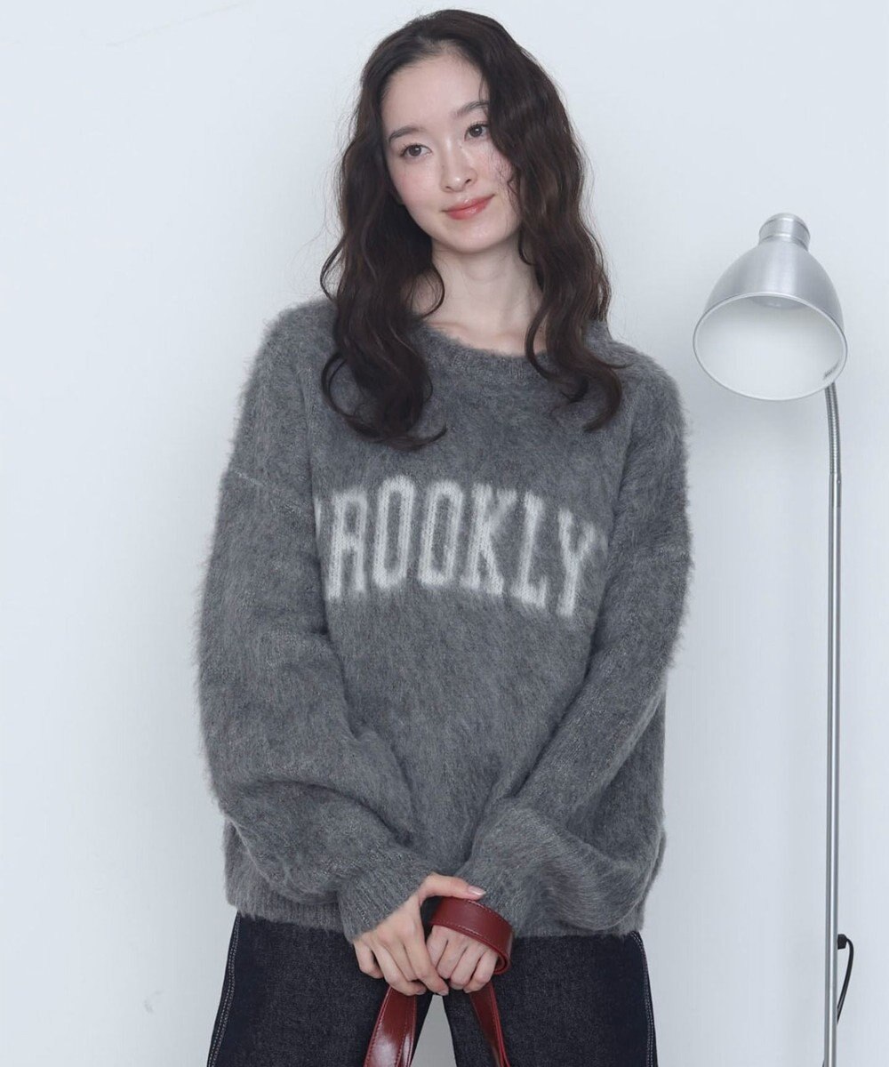 WEGO モヘアタッチBROOKLYNロゴニット 
