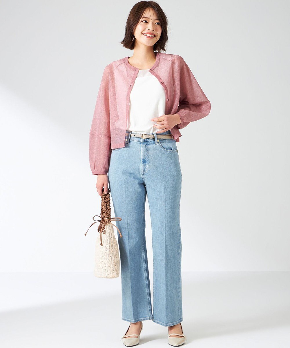 ANY SIS 【洗える】シアーコンビスクエアネック タンクトップ 