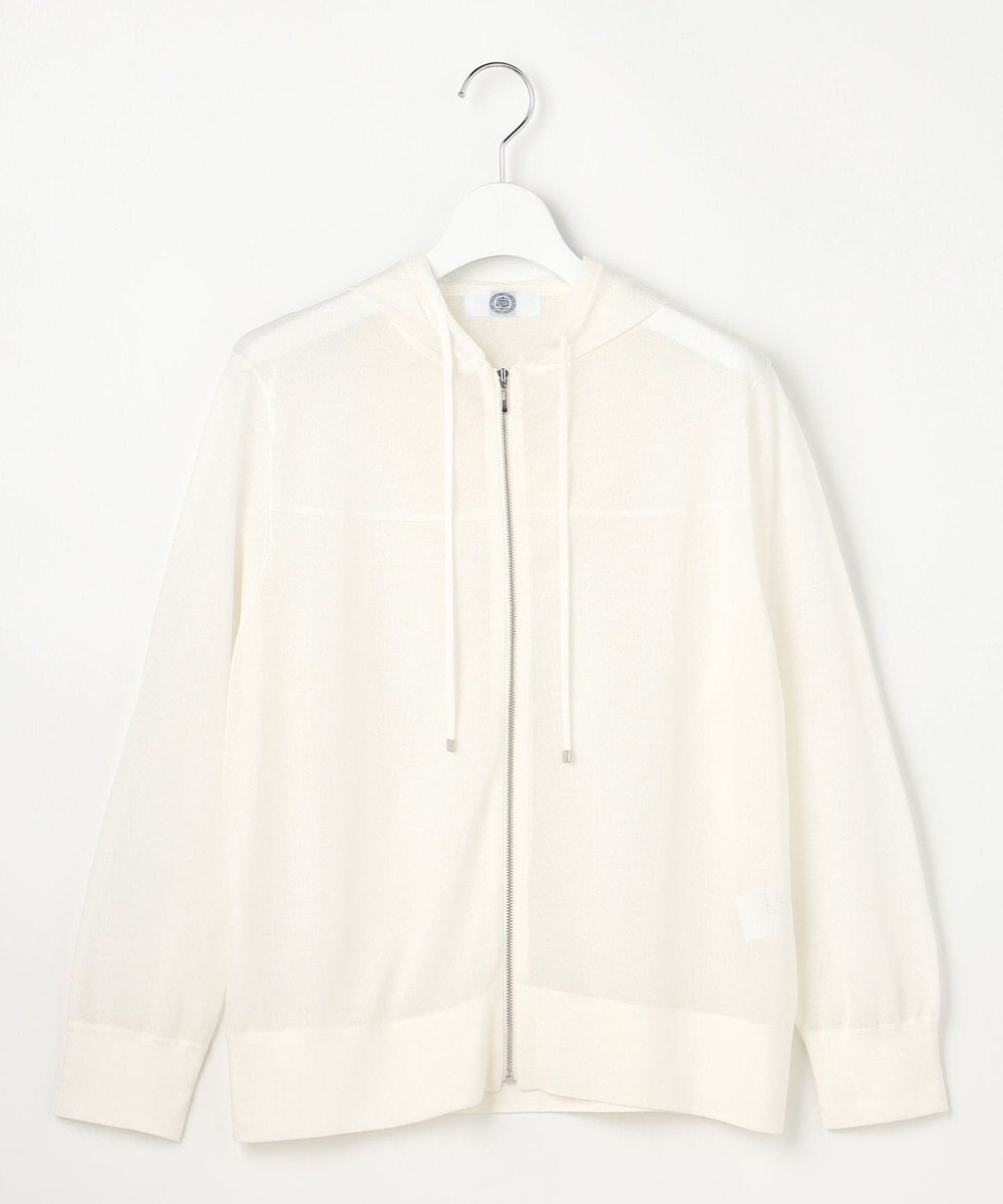 J.PRESS LADIES 【WEB限定カラーあり】SHEER LIGHT KNIT パーカー 