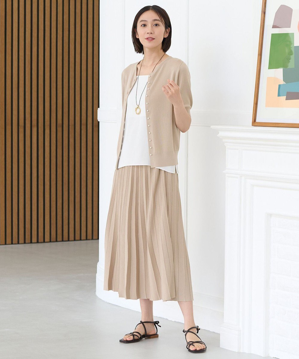 自由区 【WEB限定・洗える・XSサイズあり】ハイツイストコットンアセテートニットセットアップ ワンピース 