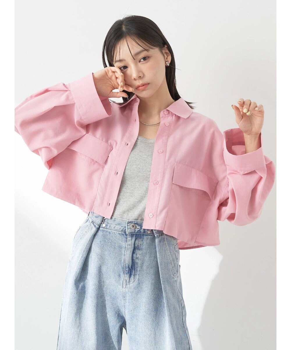 earth music&ecology ビッグポケットショートシャツ 