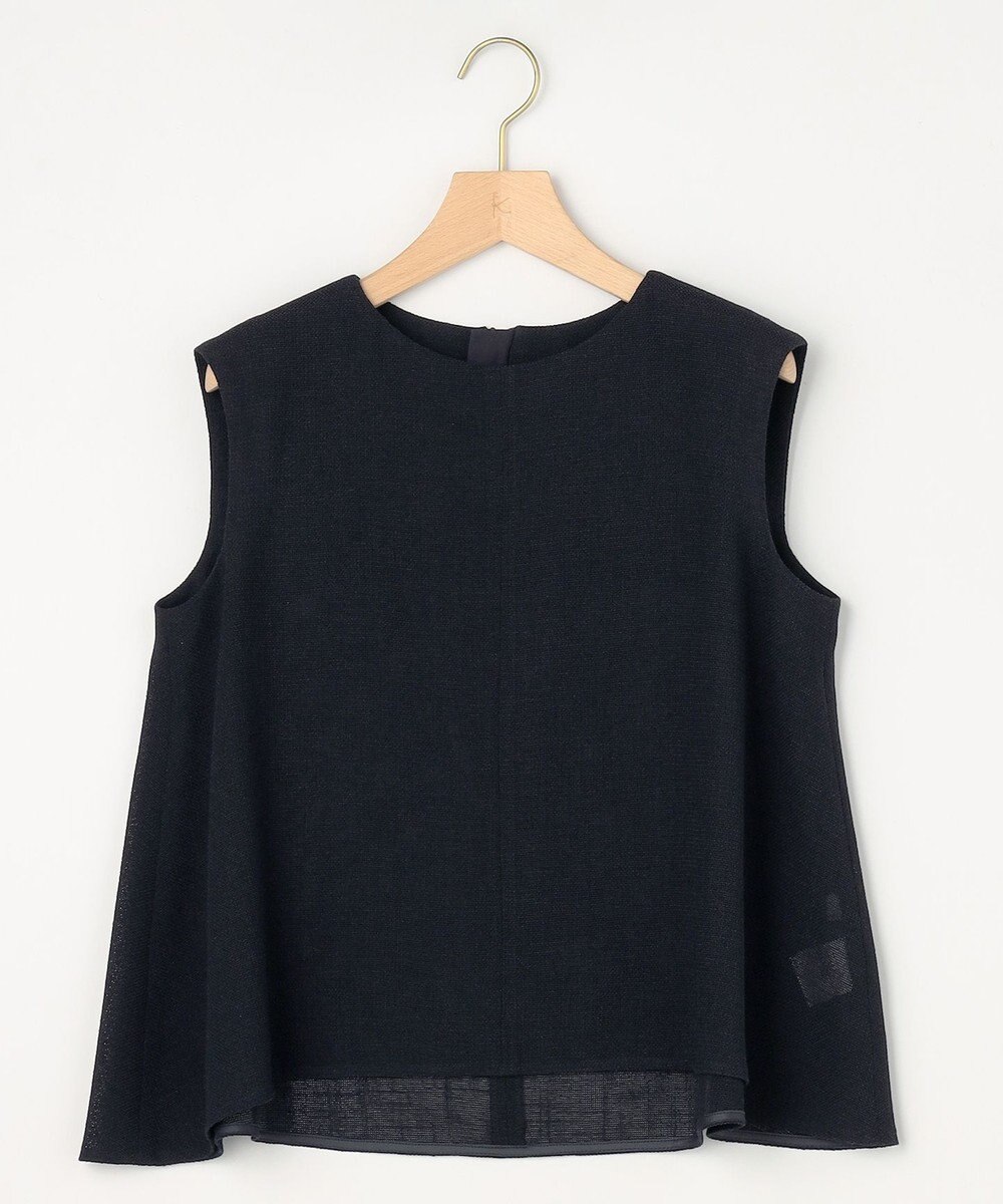 組曲 S 【先行予約】【WEB限定】メランジレノクロス 裾フレアブラウス 