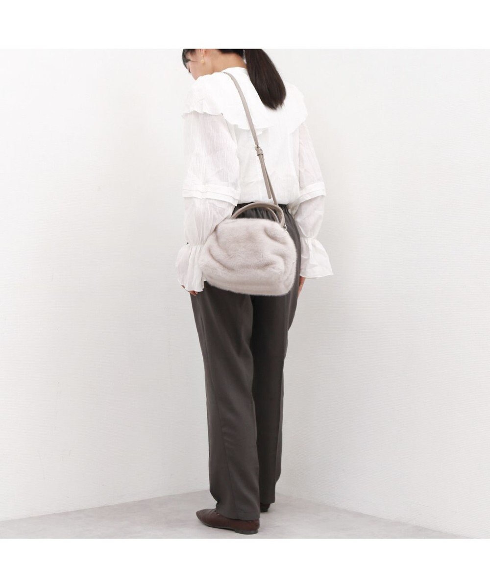 UNBILLION カシュカシュ cachecache / ミンク風エコファー2wayボックストート 