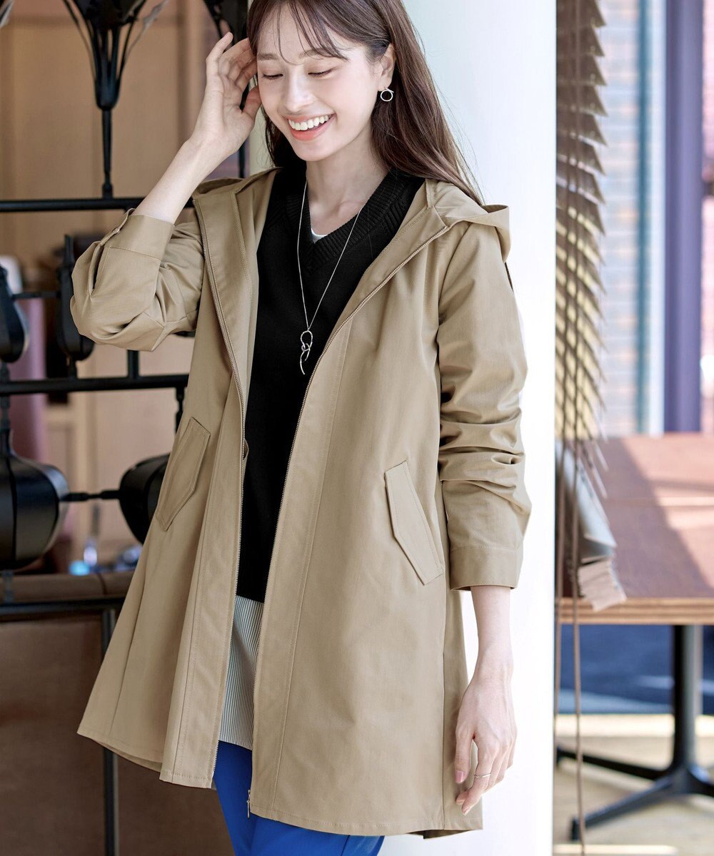 Tiaclasse 【洗える】ミドル丈マウンテンコート 