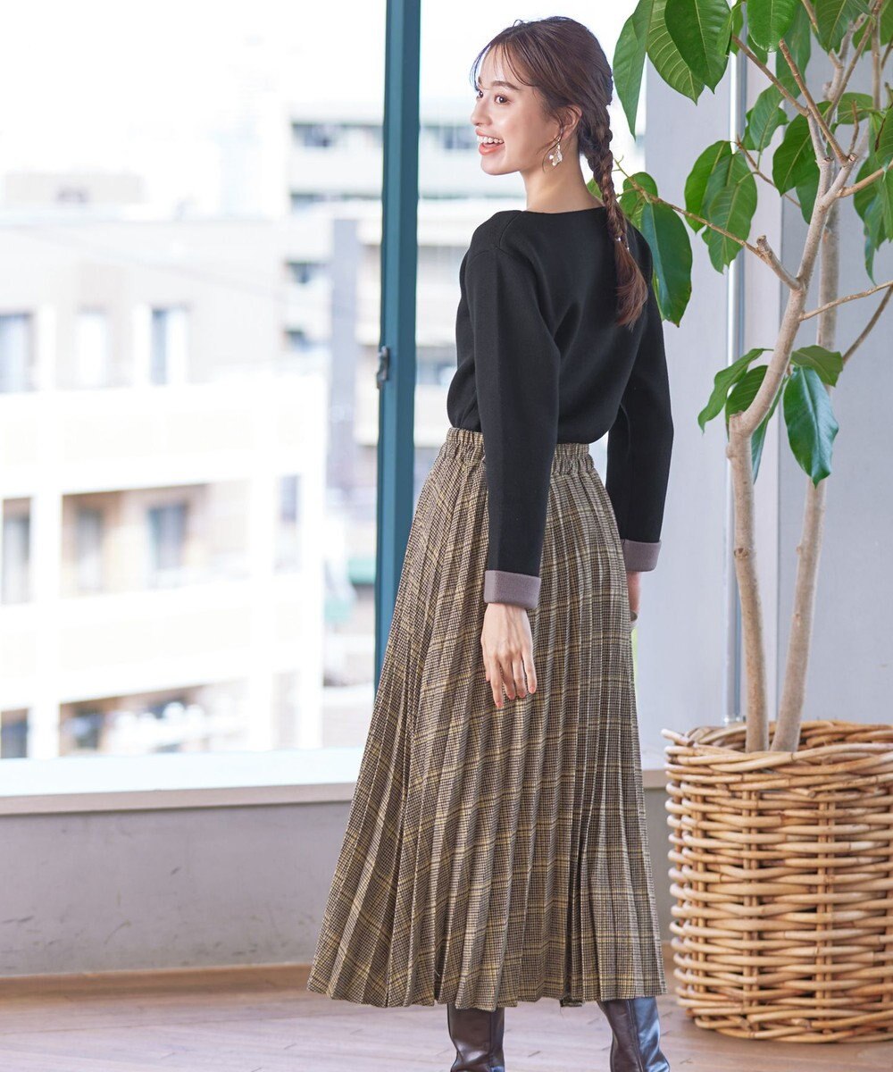 Tiaclasse 【安田美沙子さん着用】チェックプリーツスカート 