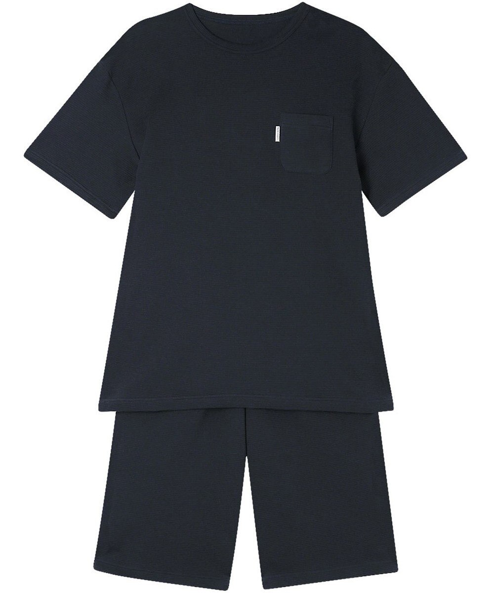 ワコール／睡眠科学 パジャマ 綿100%(本体) ワッフル素材 5分袖 半袖 5分丈 メンズ YGT126 睡眠科学／ワコール 