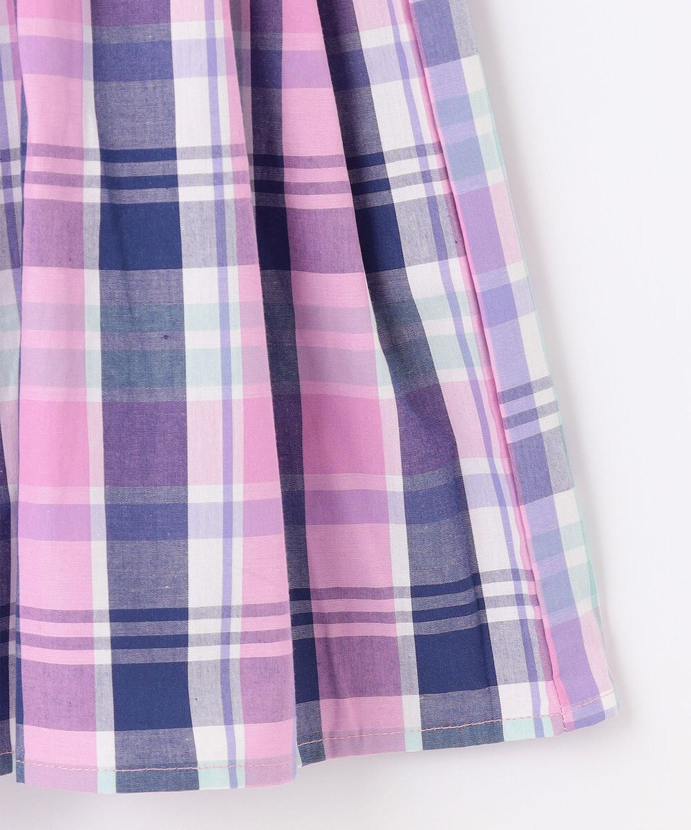 ANY KIDS チェック ドッキング ワンピース 