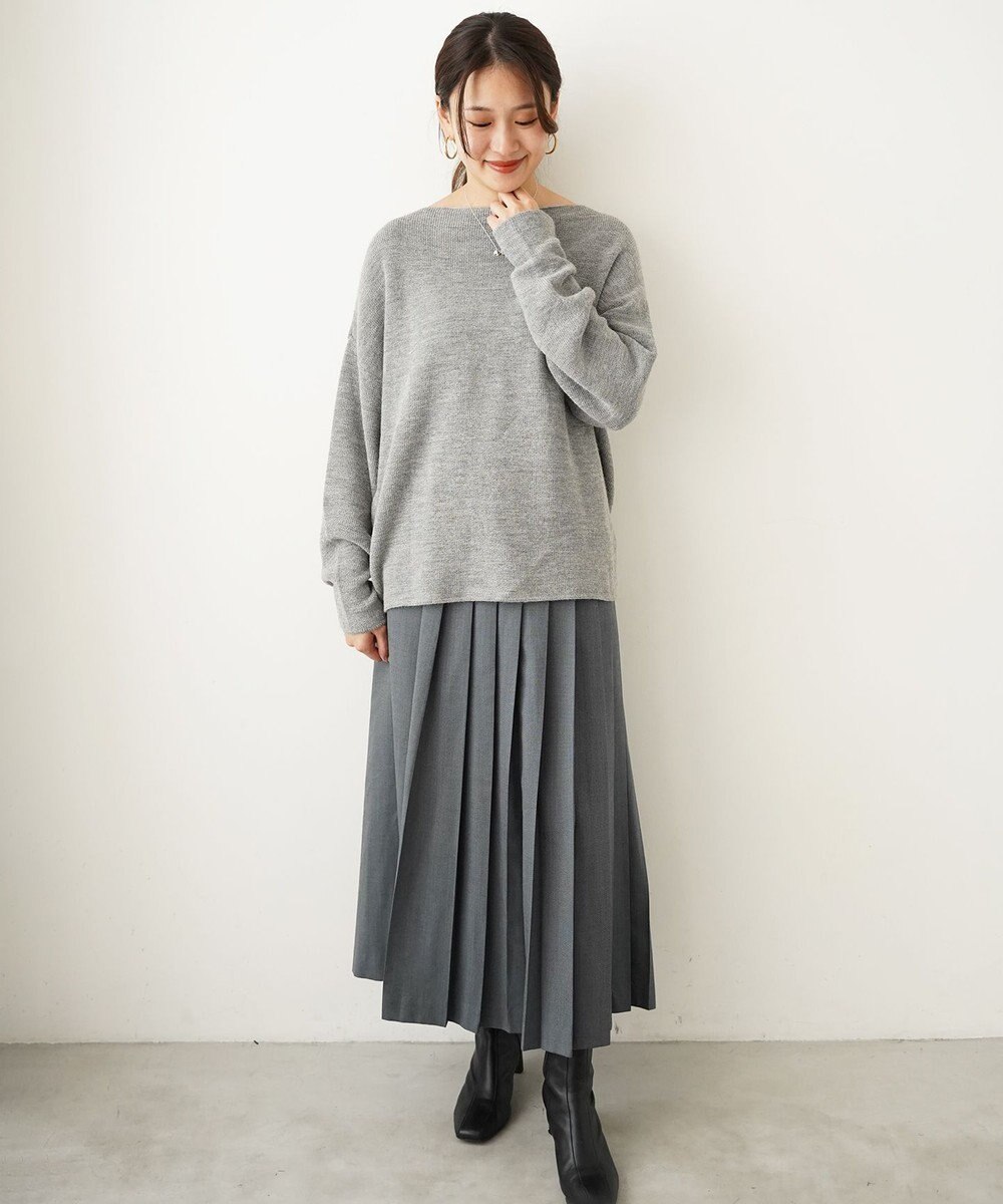 TOQUE 〈大草直子さんアドバイザー〉ベビーアルパカ ミドルゲージ モックネックニット 