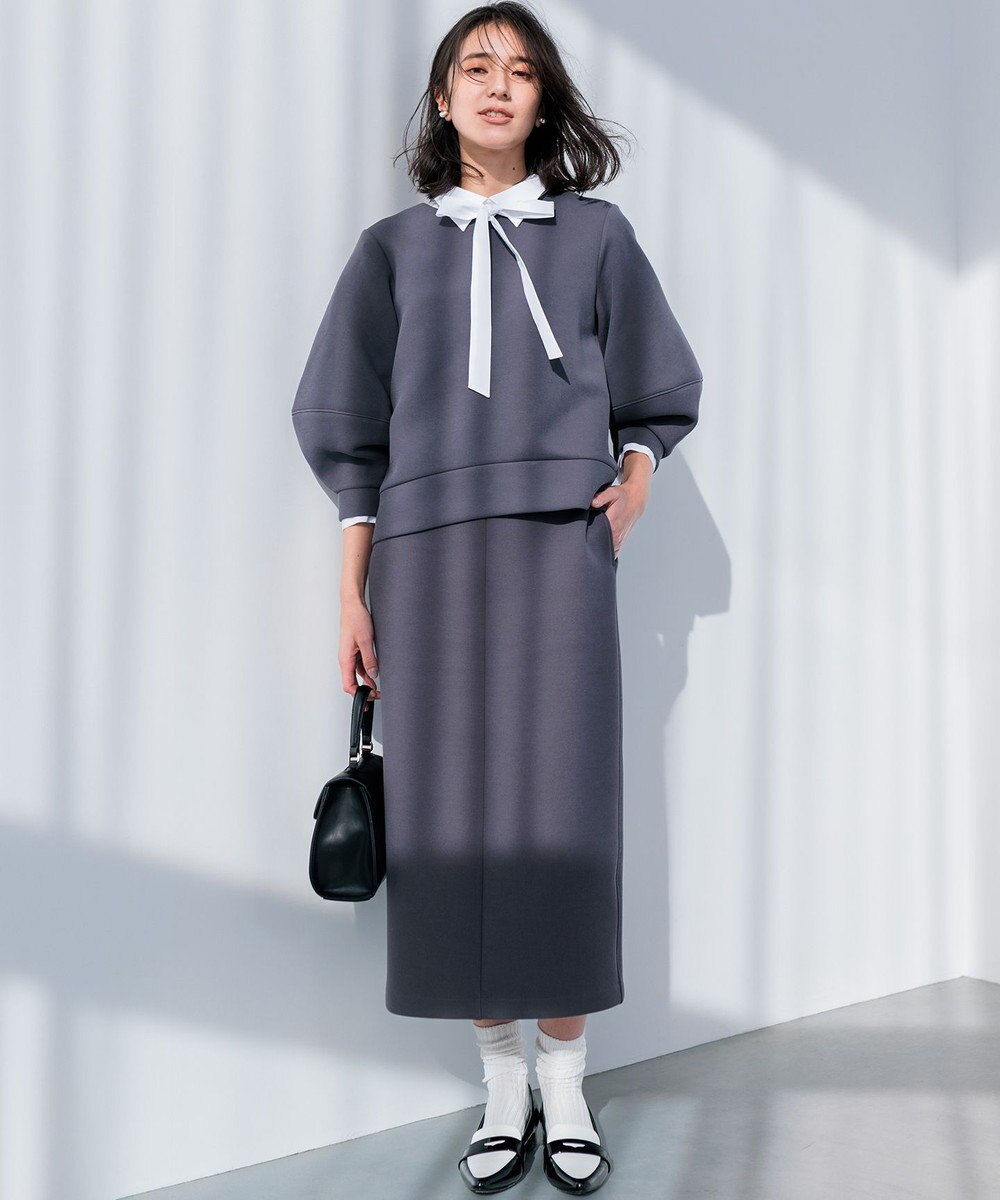 組曲 【WEB限定】ストレッチダンボール タイトスカート 