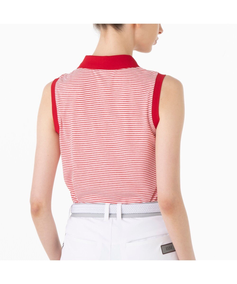 ZERO HALLIBURTON メランジ ボーダー ポロノースリーブ 82836 W4S4b レディースゴルフ 