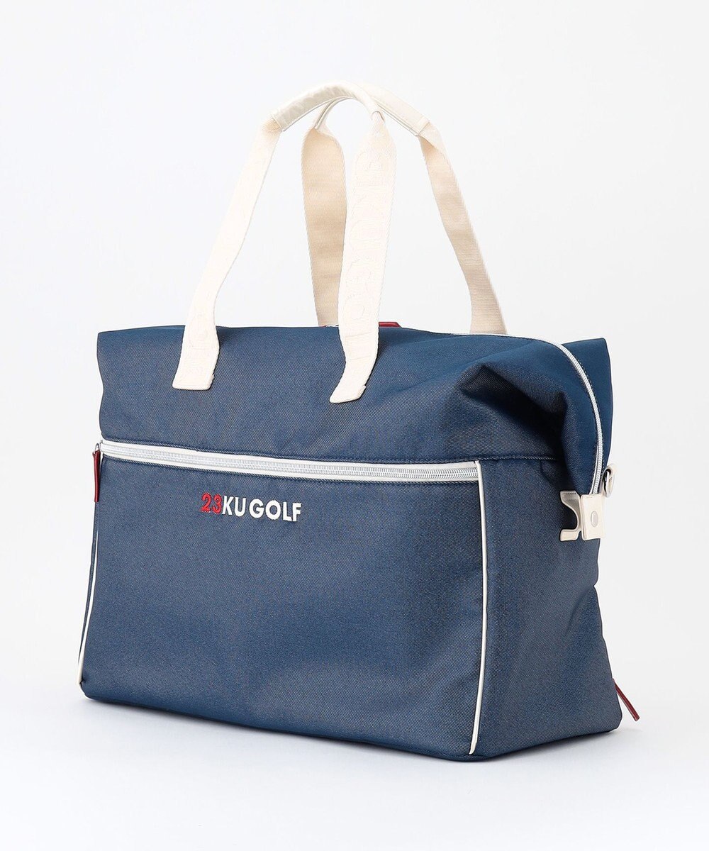 23区GOLF シューズ収納付【UNISEX】合皮×デニム調ボストンバッグ 