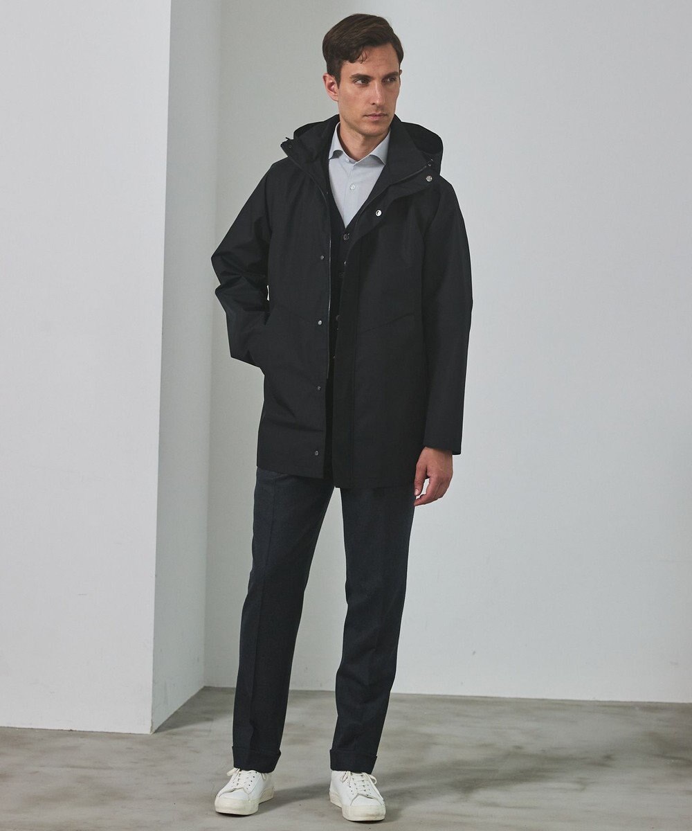 GOTAIRIKU 25年新作/3シーズン対応【仕事で着用可】メランジカルゼ フーデッドブルゾン_無地 