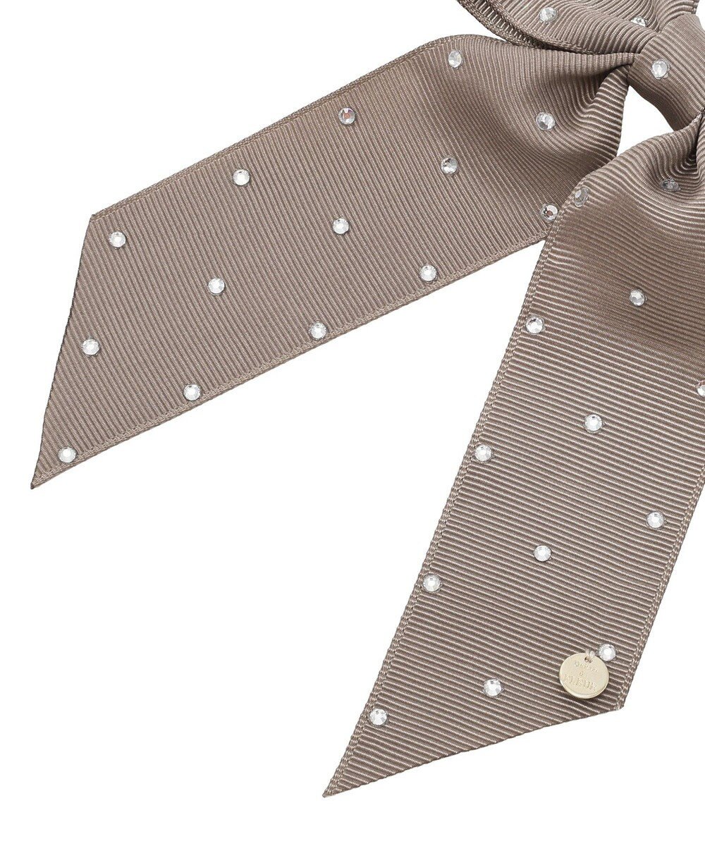 Maison de FLEUR ビジューグログランリボンバレッタ 