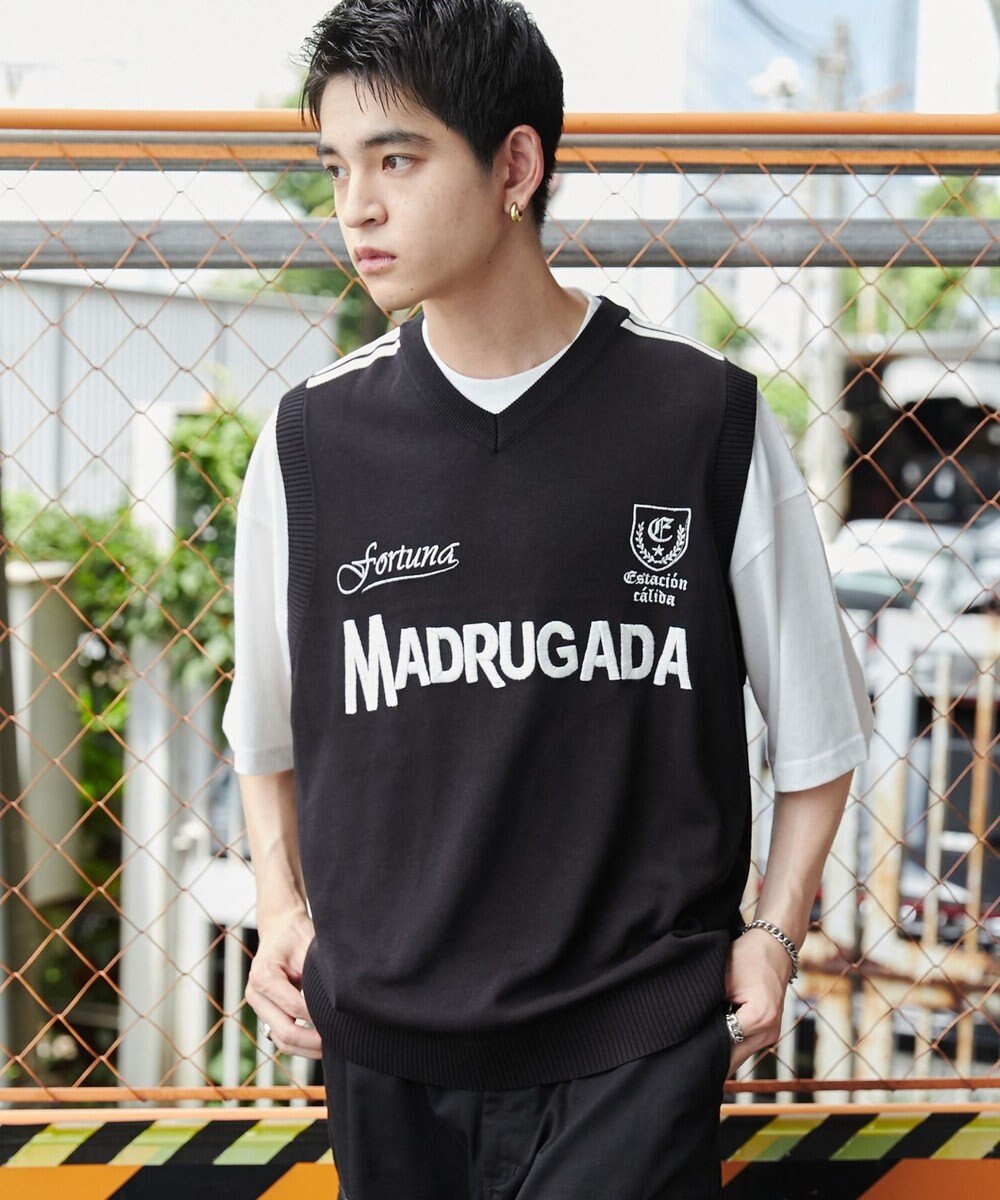 WEGO 【ユニセックス着用ITEM/2点セット】アンサンブルゲームロゴニットベスト 