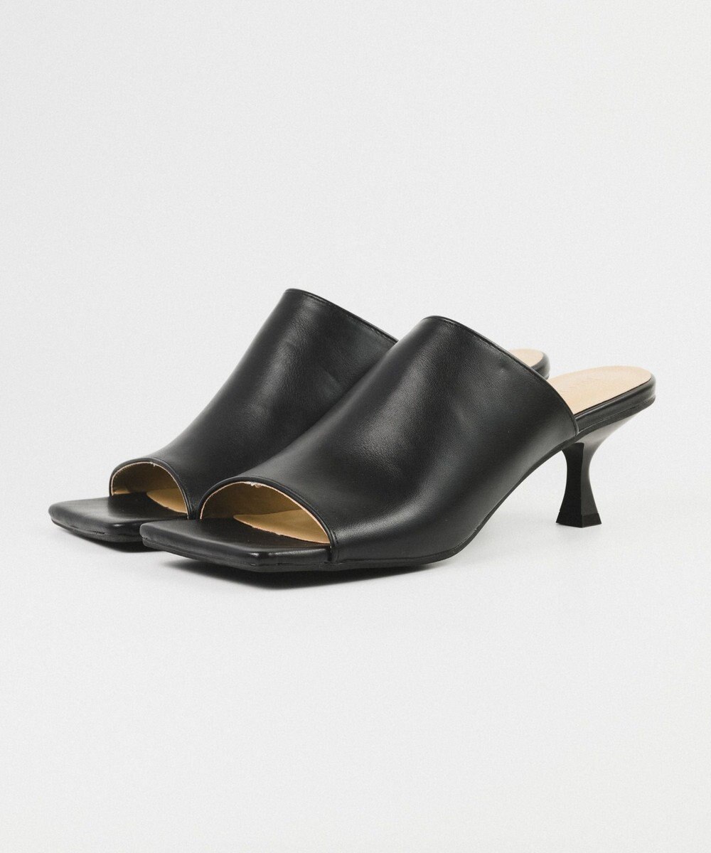 BONTRE 【PRECIEUX JOUET/プレシュウジュエ】ワイドスクエアスカルプチャーヒールミュール/019PJ 