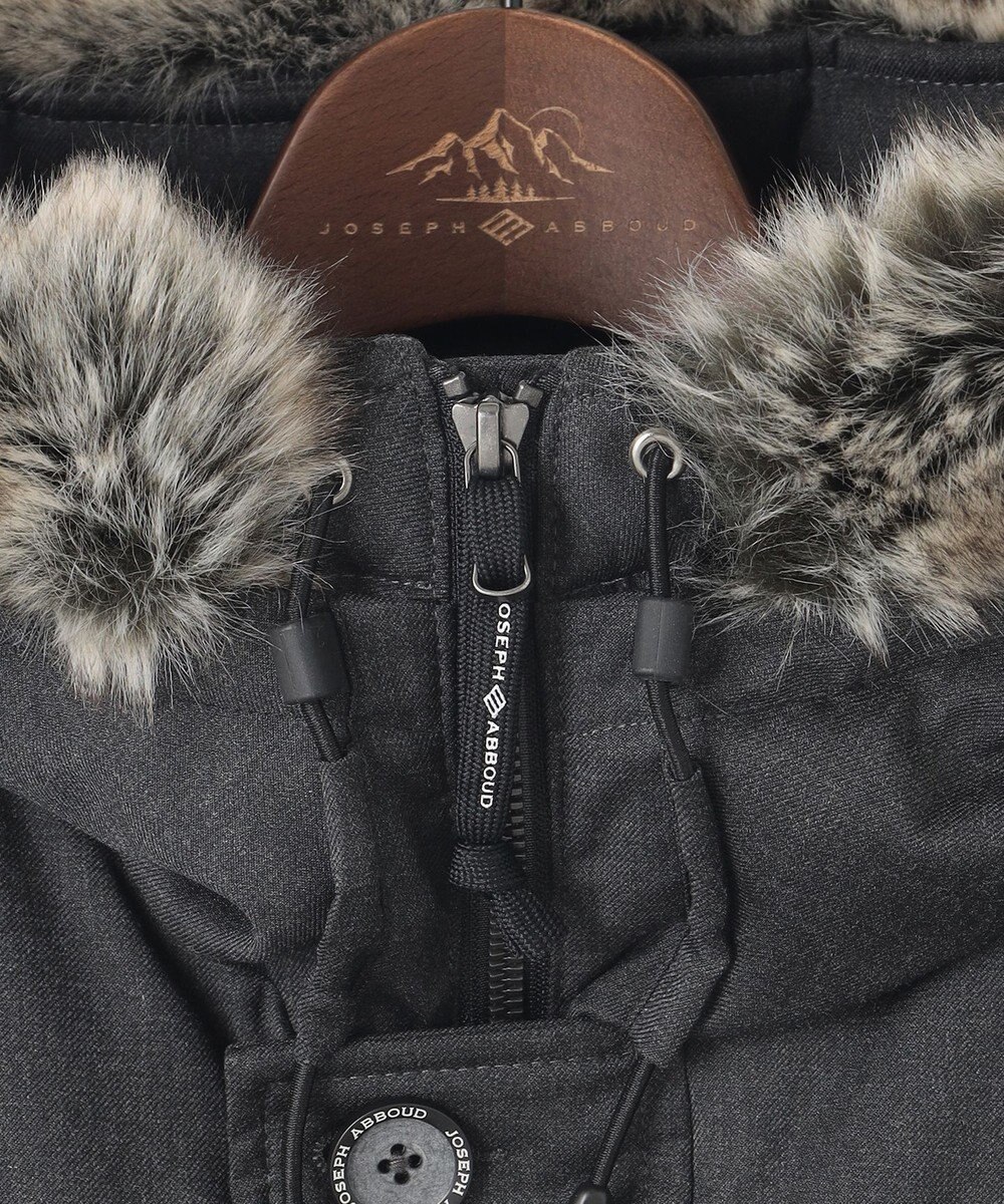JOSEPH ABBOUD MOUNTAIN 【ECOファー/9ポケット/ホワイトグース/ユニセックス】ウールライクアウトドア ダウンコート 
