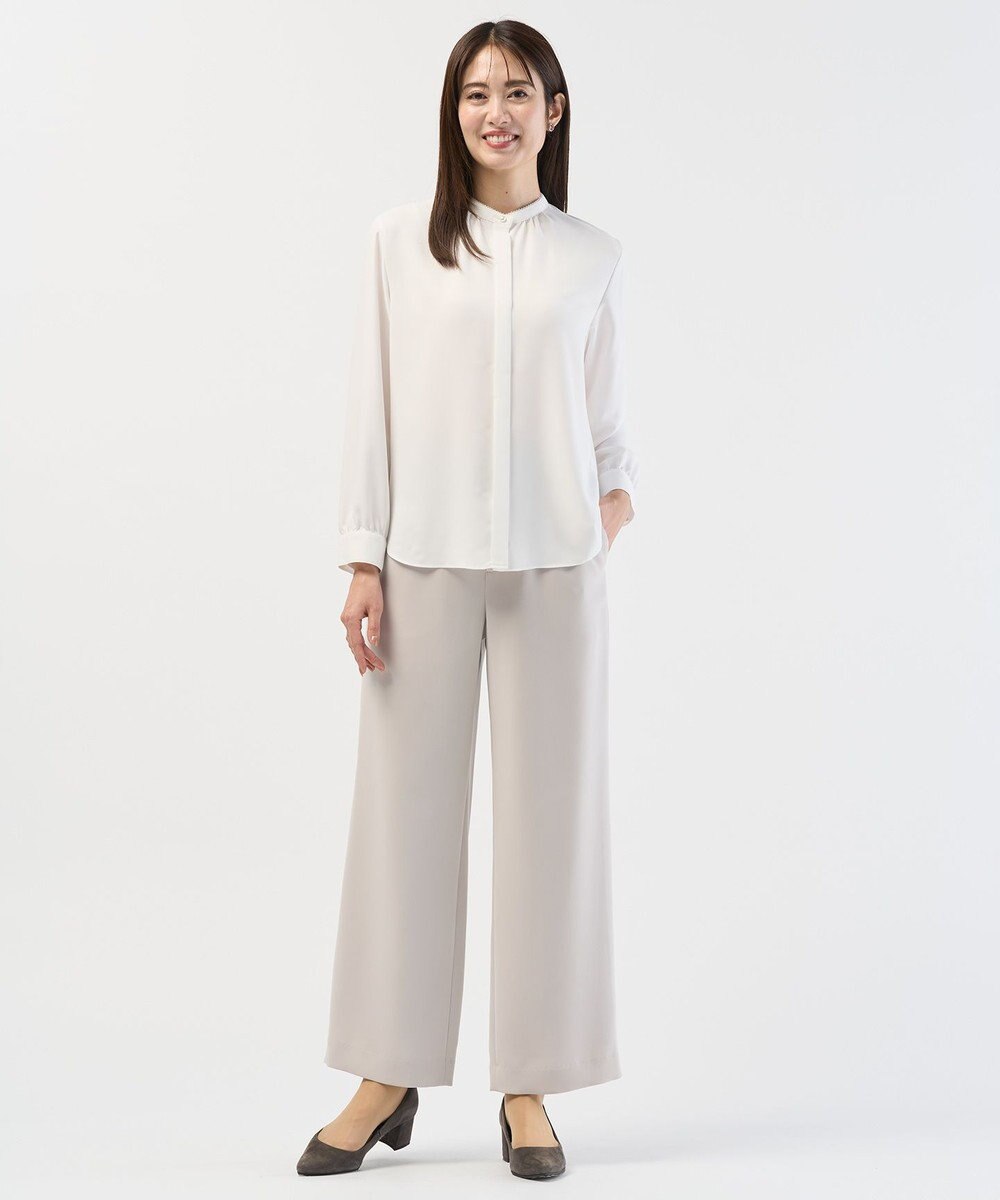 J.PRESS LADIES L 【セットアップ対応】セラテリーダブルクロス セミワイド パンツ 