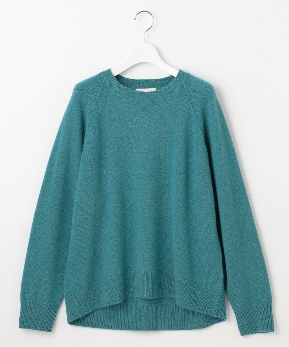 自由区 L ウールカシミヤブレンドラグランスリーブ ニット 