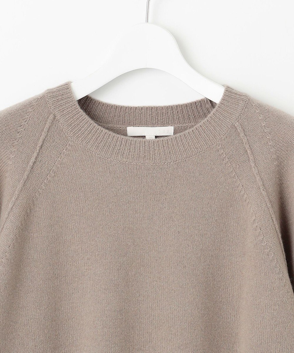 自由区 L ウールカシミヤブレンドラグランスリーブ ニット 
