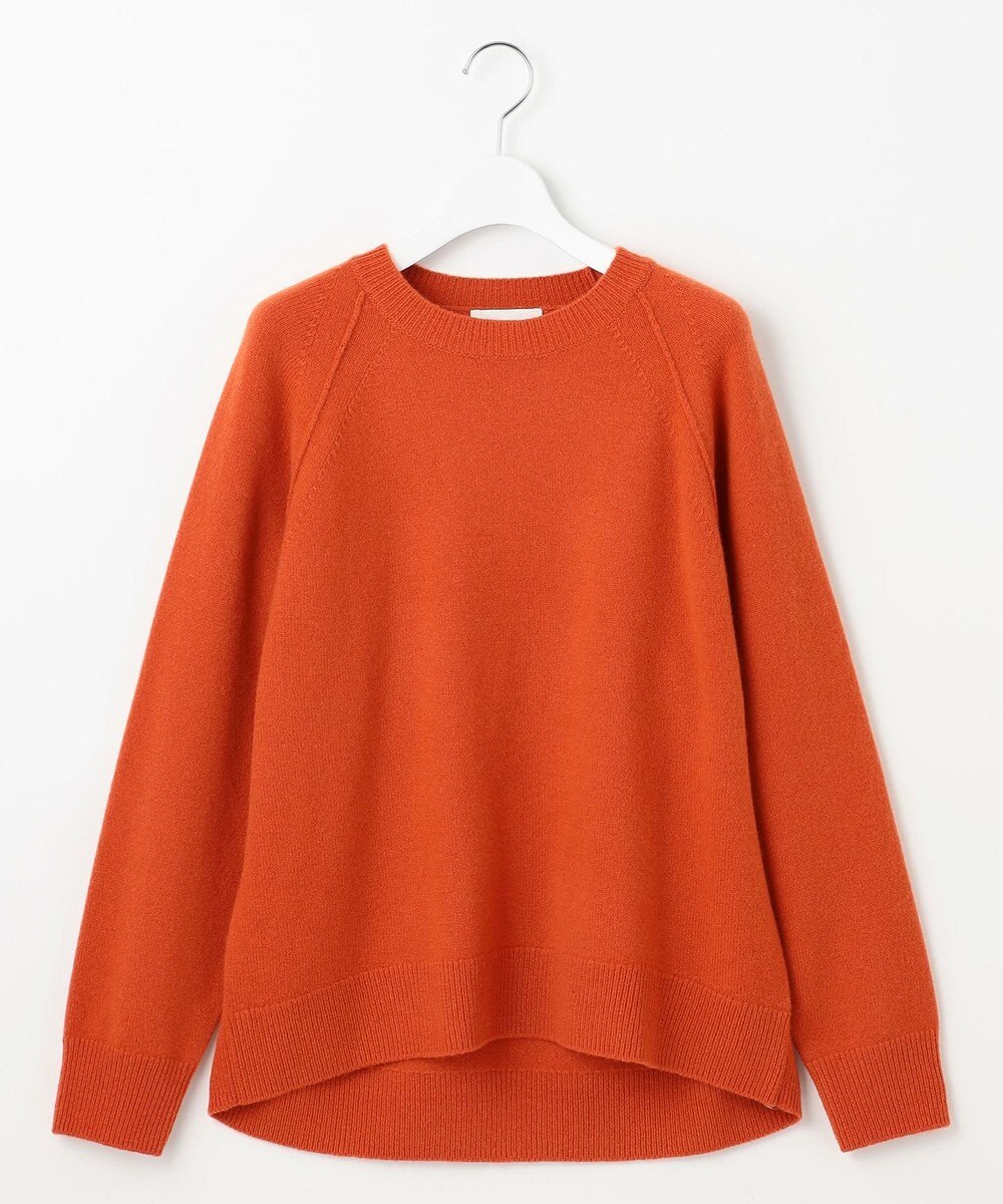 自由区 L ウールカシミヤブレンドラグランスリーブ ニット 