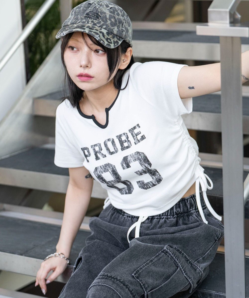 WEGO キーネックサイドレースアップちびT 