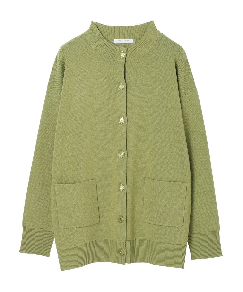 Green Parks ミドル丈モックネックカーディガン 