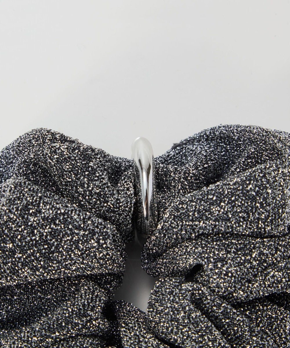 Phoebe メタルグリッターシュシュ　グレー 