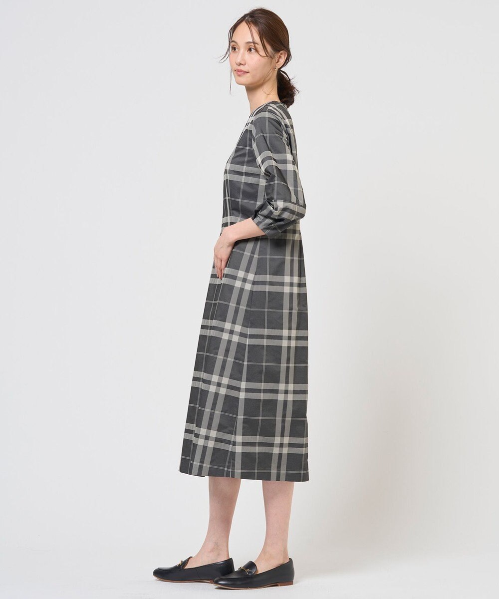 J.PRESS LADIES L ブロックチェックジャガード ワンピース 