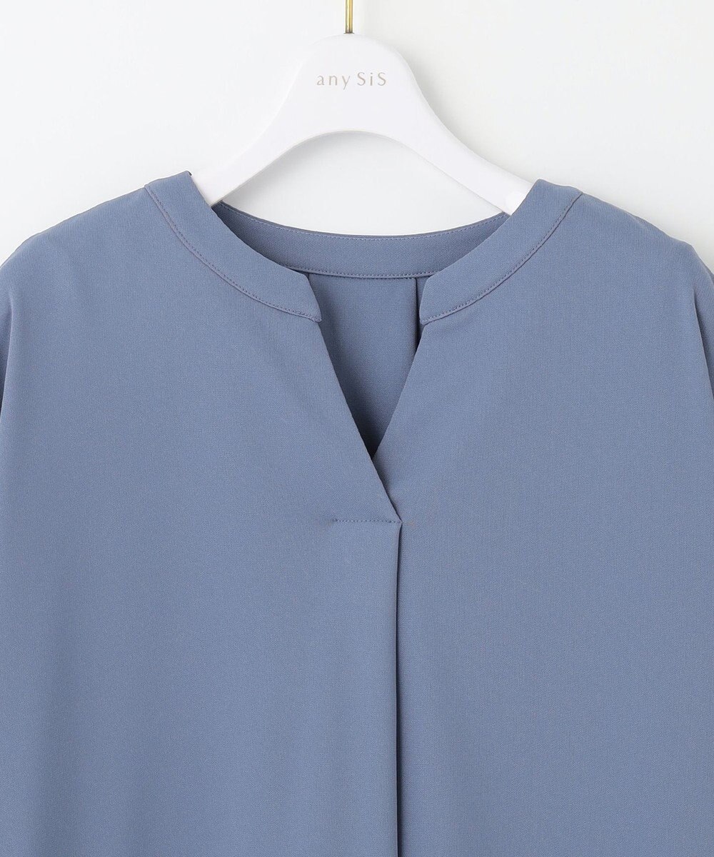 ANY SIS 【接触冷感・吸水速乾・UVケア】エアリードレープスムーススキッパー ブラウス 