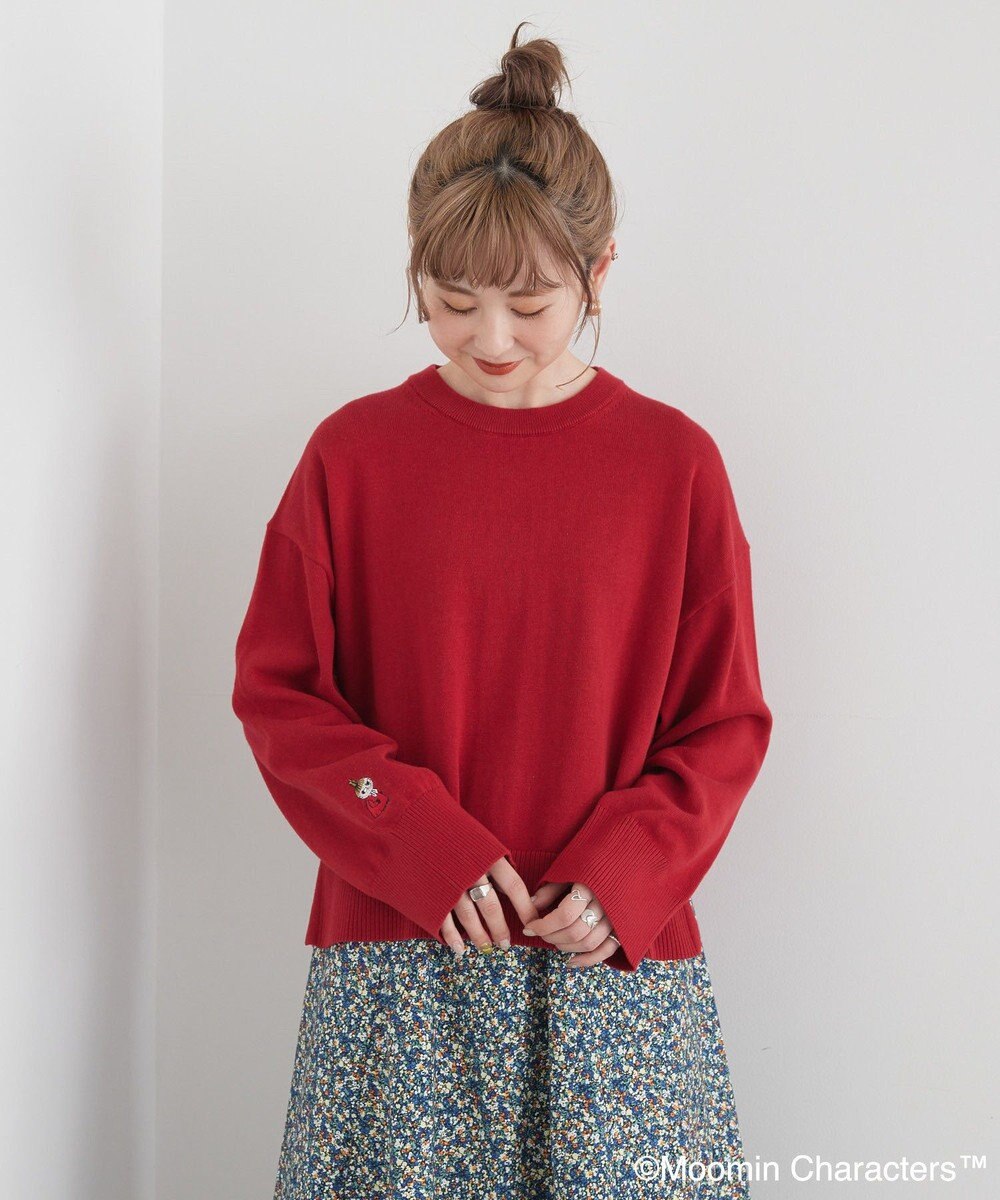 AMERICAN HOLIC Moomin 袖刺繍ニットプルオーバー 
