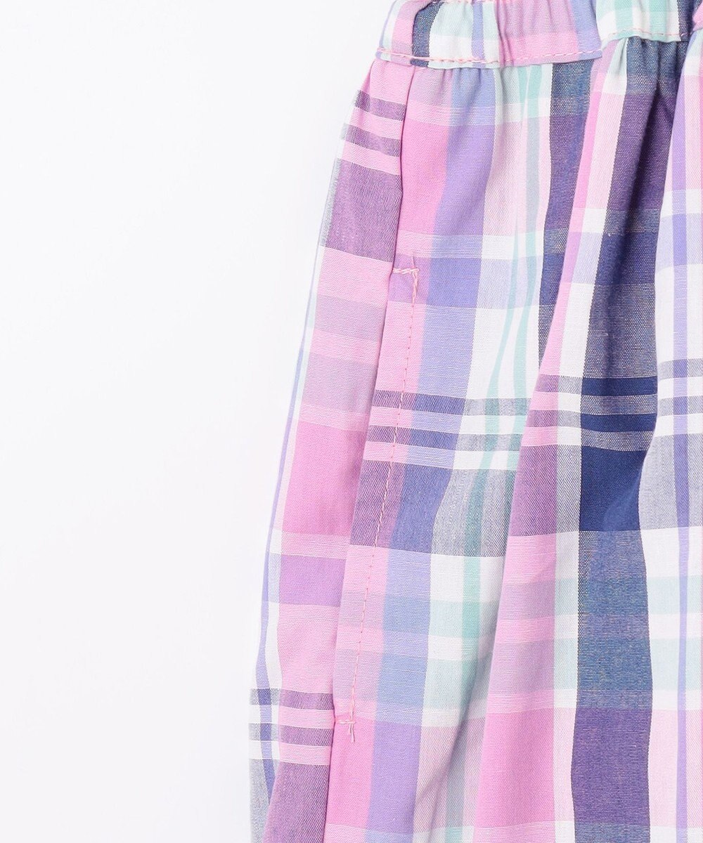 ANY KIDS チェック ドッキング ワンピース 