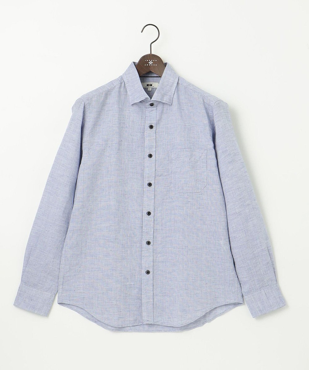 JOSEPH ABBOUD 【カラー豊富/サステイナブル】リヨセルリネンサッカーシャツ 