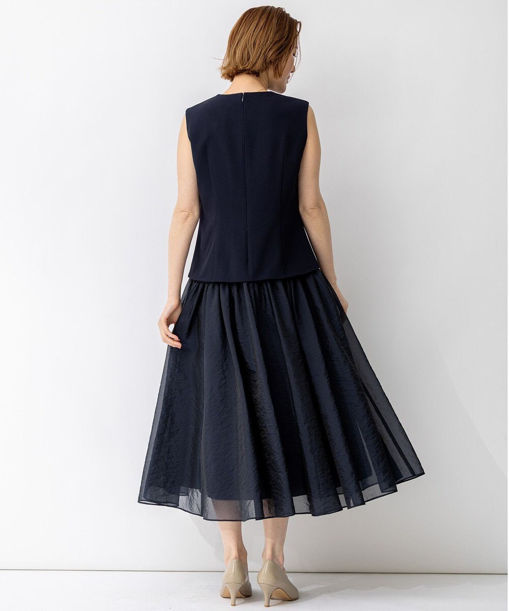 23区 【APPLAUDIR】クリアジョーゼットコンビ ドレス 