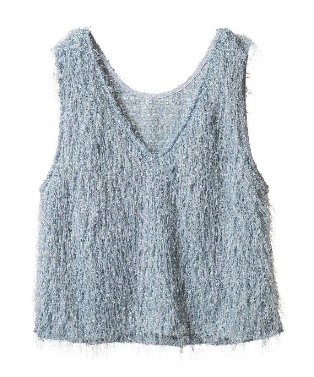 AMERICAN HOLIC 【前後2way】サイドスリットシャギーベスト 