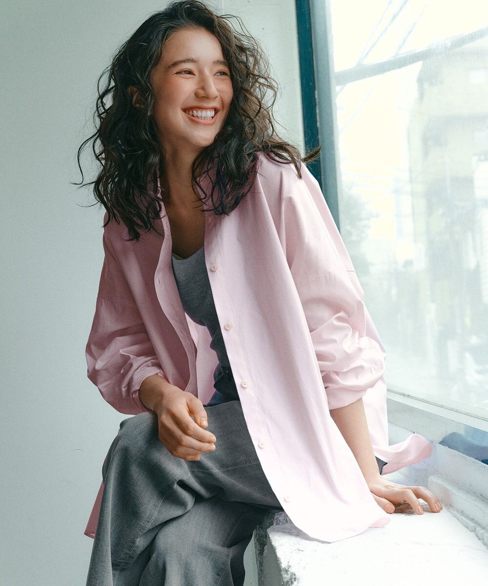 23区 S シャイニーリブ スクエアネック タンクトップ 