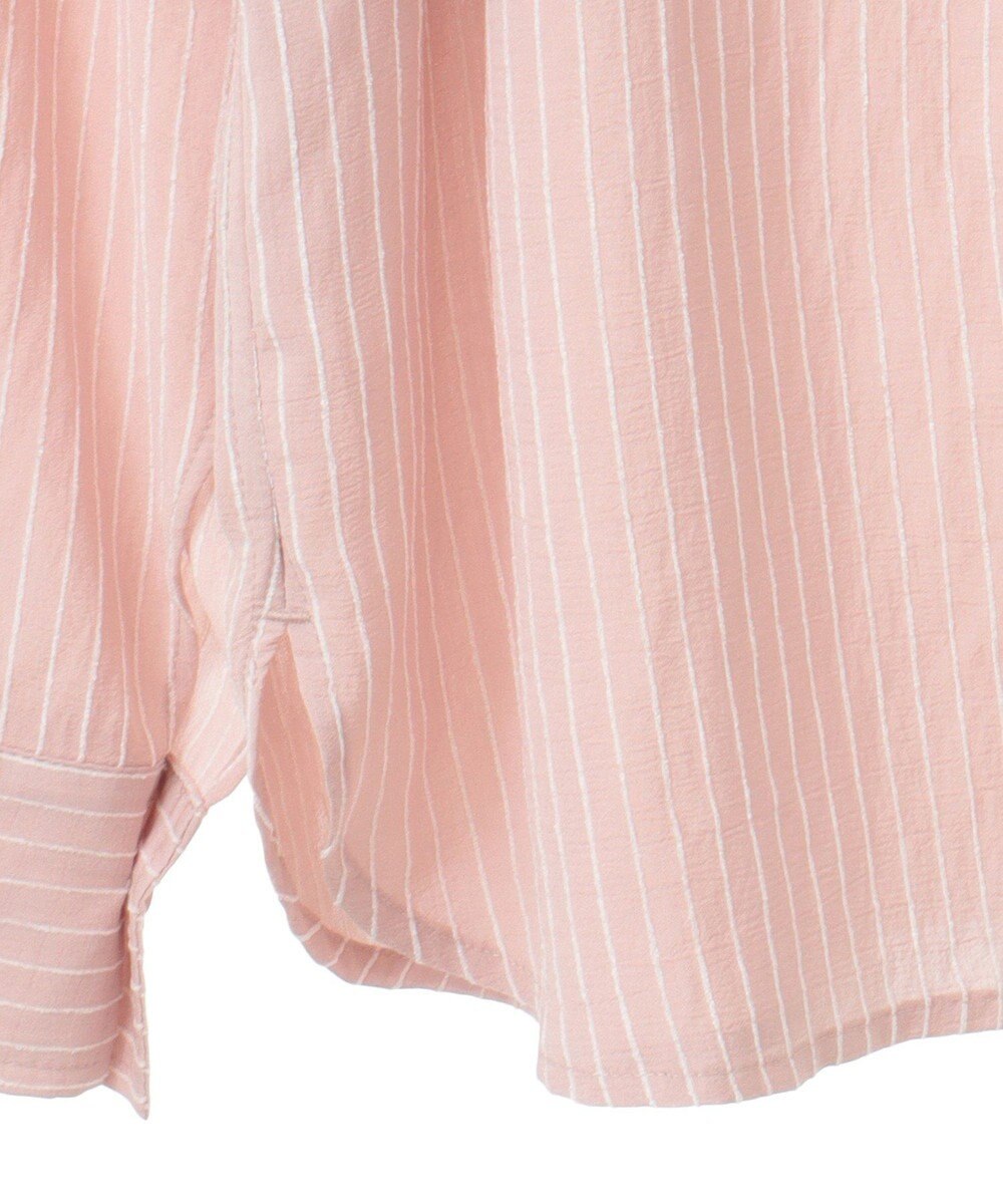 earth music&ecology ＳＥＴ２点起毛ストライプシャツ＋バルーンビスチェ 