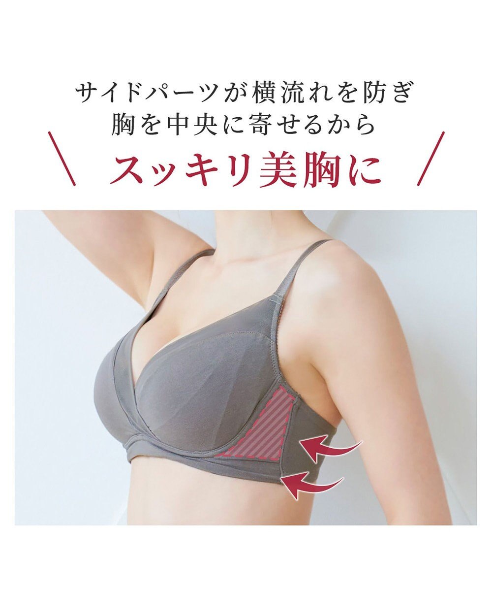 BRADELIS New York 【BRADELIS NewYork peace】すっきり楽ちん綿混ブラ 接触冷感 速乾機能で快適なノンワイヤー補整ブラ 