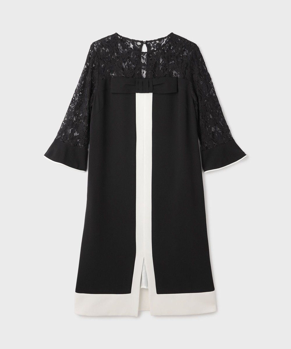 GRACE CONTINENTAL レースコンビバイカラーワンピース 