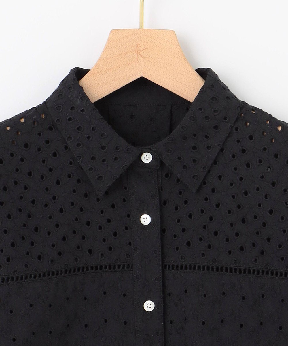 組曲 S エンブロイダリーレース襟付 ブラウス 