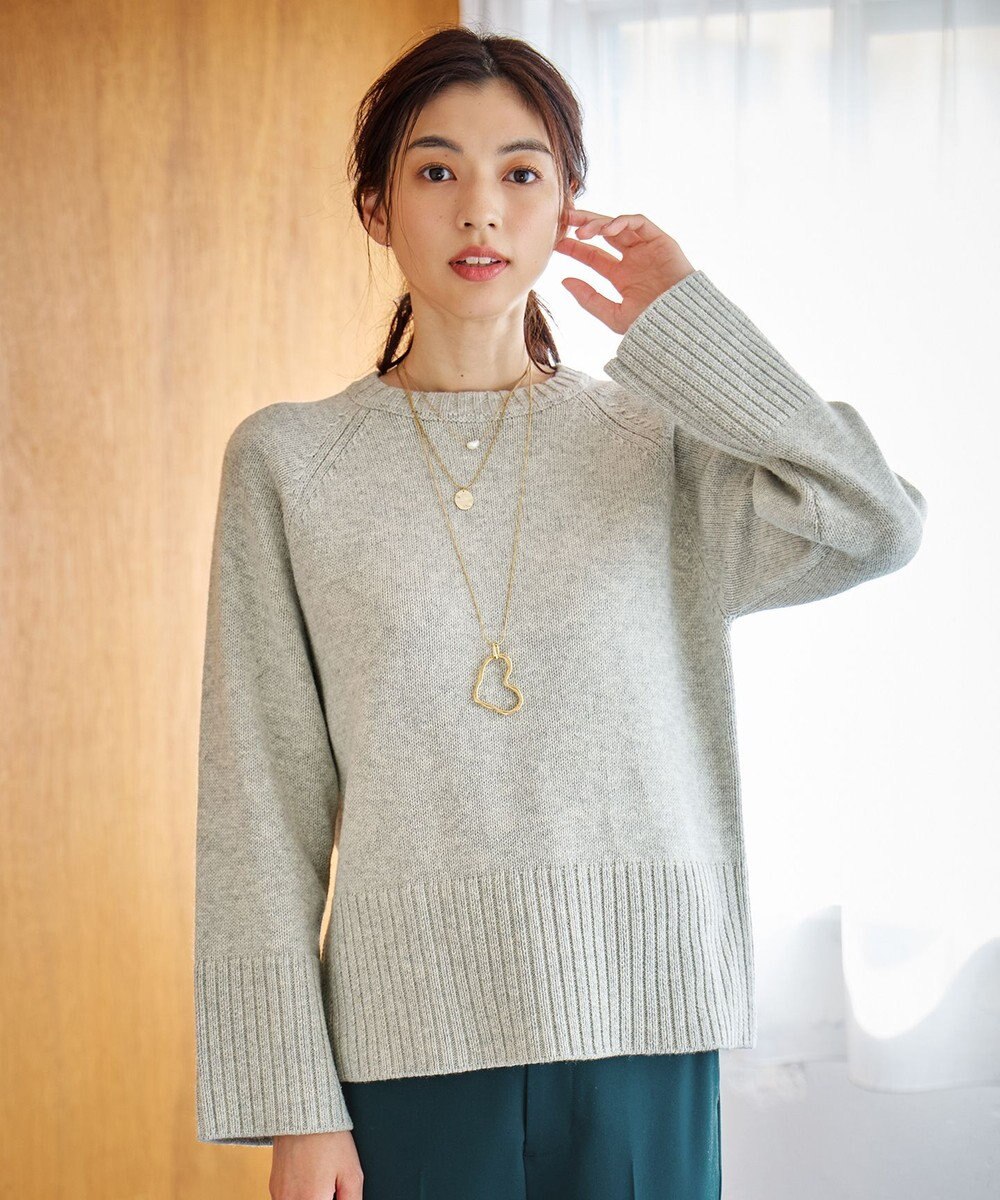 ANY 【6色展開】ラムウールラグランスリーブニット 