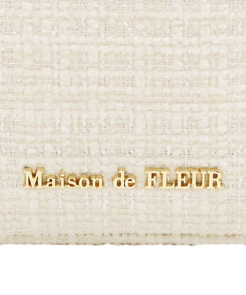 Maison de FLEUR ツイードキューブショルダーバッグ 